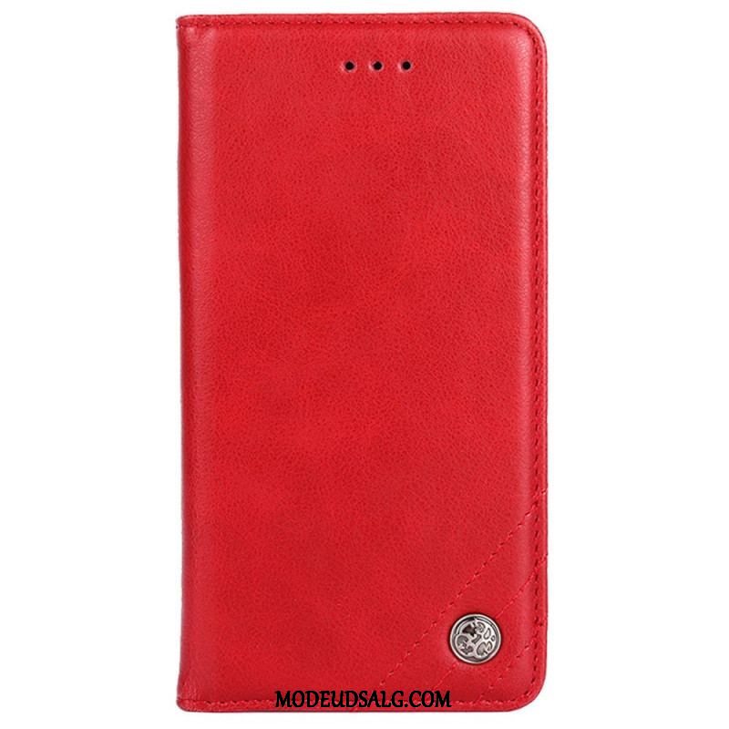 Cover Sony Xperia 10 IV Flip Cover Dekorativ Nitte I Imiteret Læder