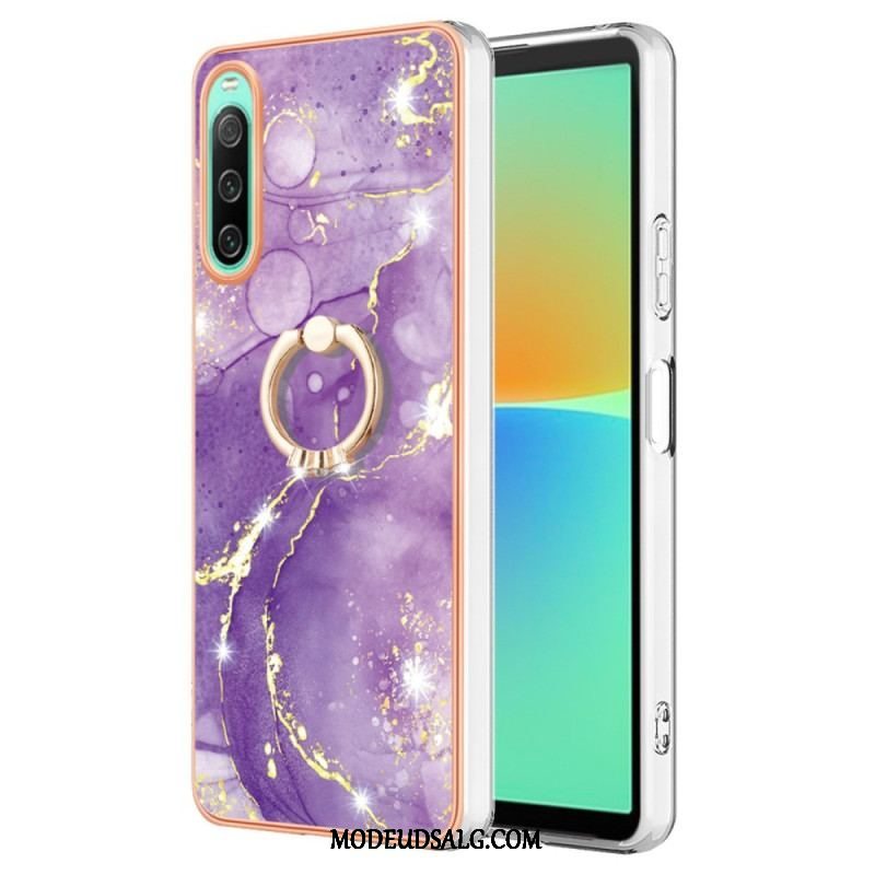 Cover Sony Xperia 10 IV Marmor Med Ringstøtte