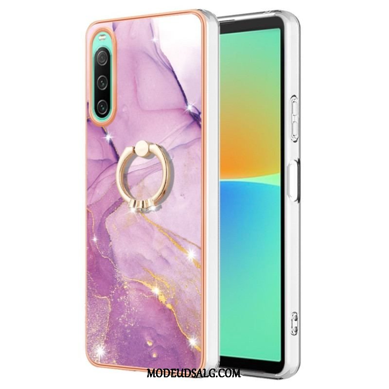 Cover Sony Xperia 10 IV Marmor Med Ringstøtte