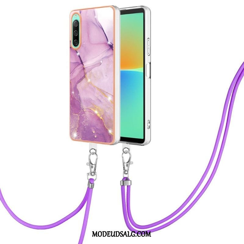 Cover Sony Xperia 10 IV Med Snor Med Marmorsnor