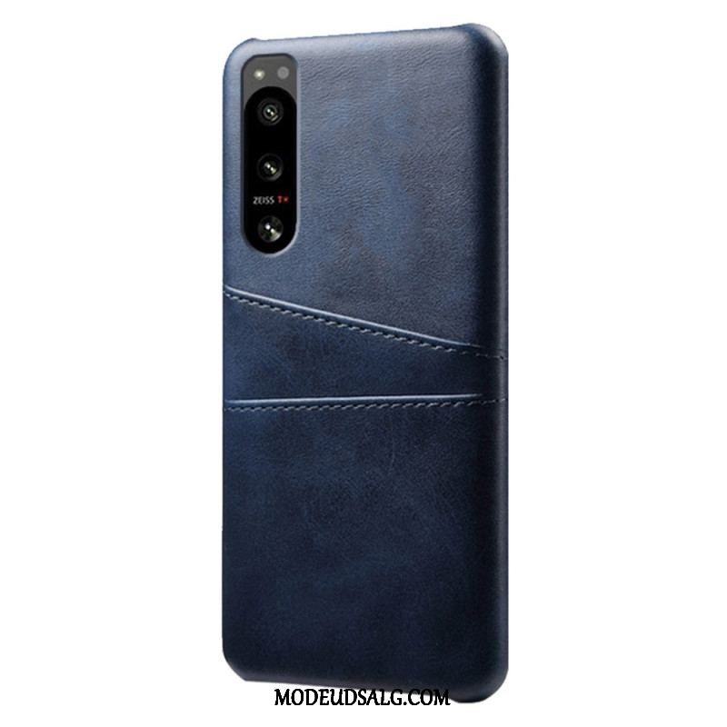 Cover Sony Xperia 5 IV Kortholder I Lædereffekt