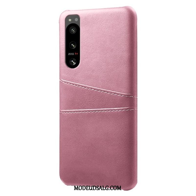 Cover Sony Xperia 5 IV Kortholder I Lædereffekt