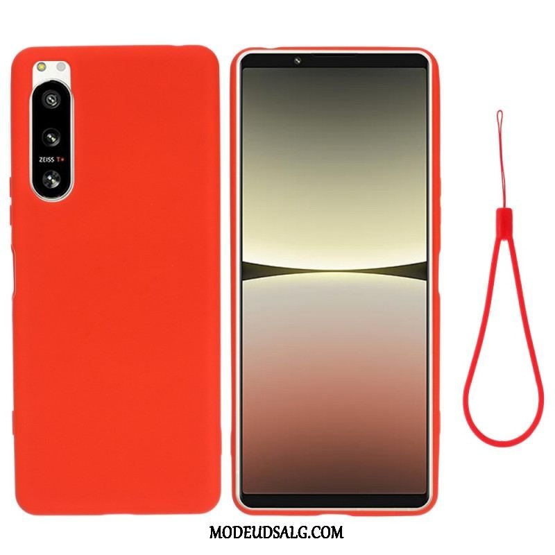 Cover Sony Xperia 5 IV Med Snor Strappy Flydende Silikone