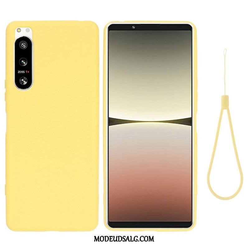 Cover Sony Xperia 5 IV Med Snor Strappy Flydende Silikone