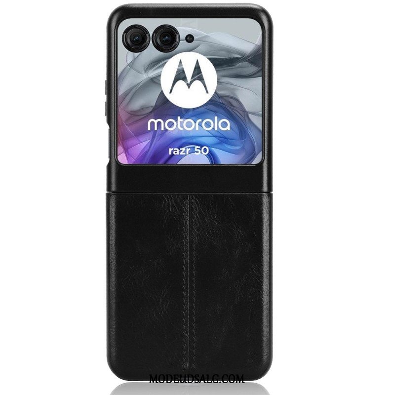 Cover Til Motorola Razr 50 Imiteret Lædersøm