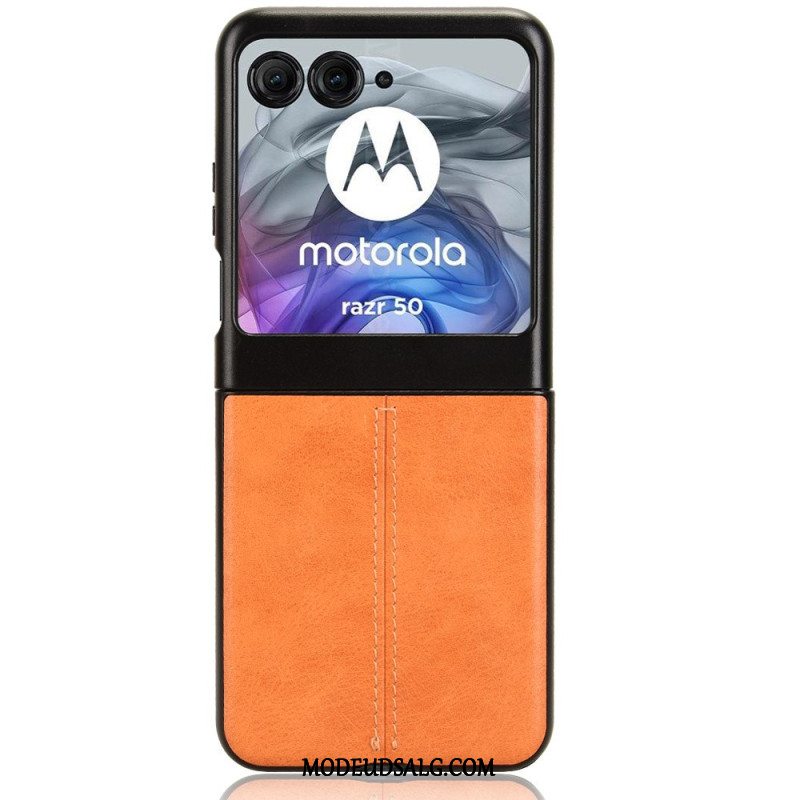 Cover Til Motorola Razr 50 Imiteret Lædersøm