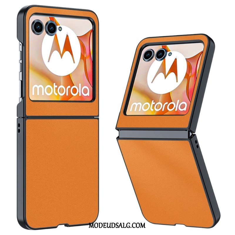 Cover Til Motorola Razr 50 Ultratynd Lædereffekt