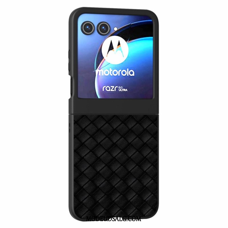 Cover Til Motorola Razr 50 Vævet Tekstur