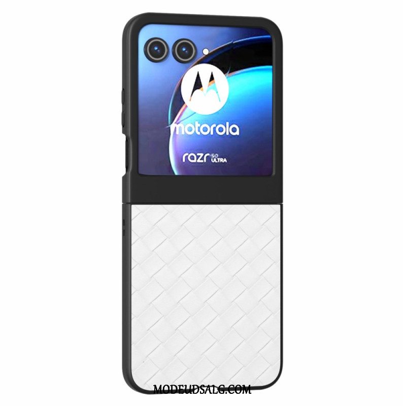 Cover Til Motorola Razr 50 Vævet Tekstur