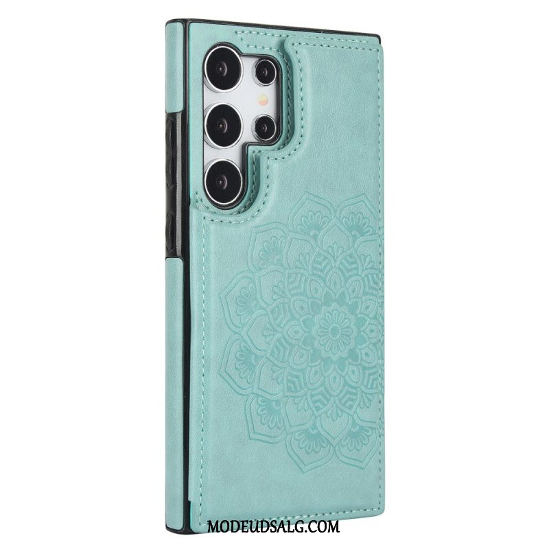 Cover Til Samsung Galaxy S24 Ultra 5g Mandala Blomstermønster Og Støtte