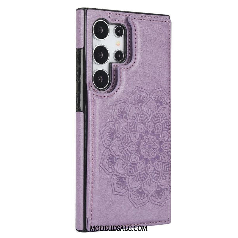 Cover Til Samsung Galaxy S24 Ultra 5g Mandala Blomstermønster Og Støtte