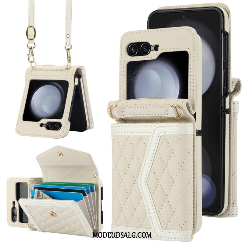 Cover Til Samsung Galaxy Z Flip 6 Crossbody Og Lanyard Kortholder