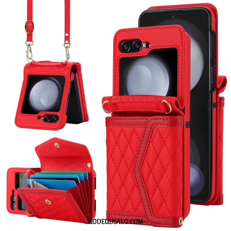 Cover Til Samsung Galaxy Z Flip 6 Crossbody Og Lanyard Kortholder