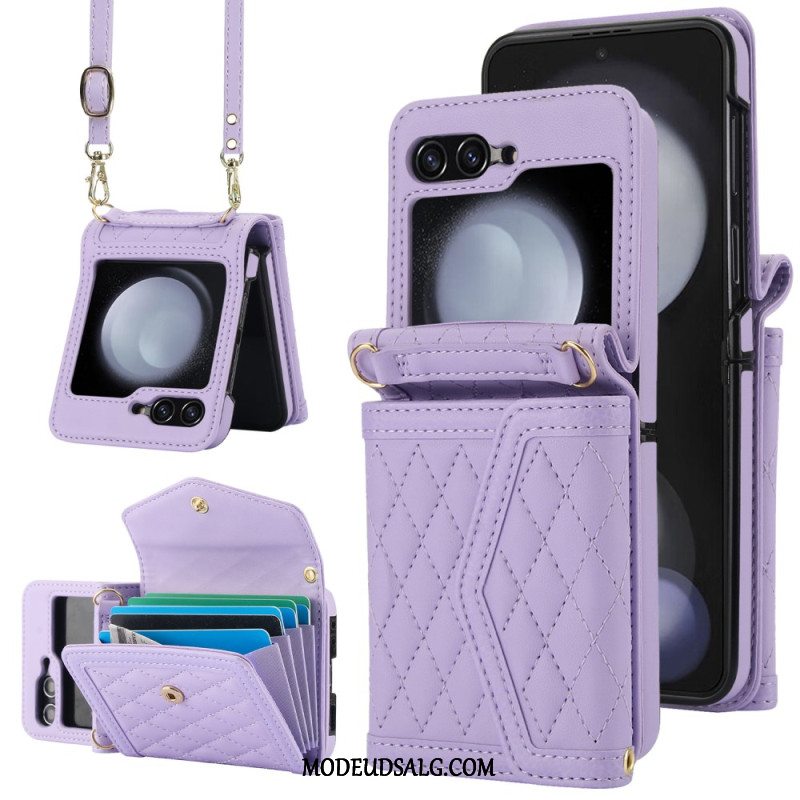 Cover Til Samsung Galaxy Z Flip 6 Crossbody Og Lanyard Kortholder