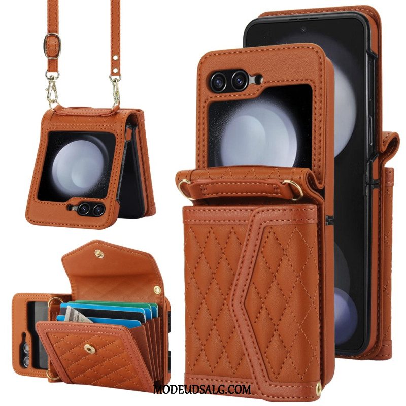 Cover Til Samsung Galaxy Z Flip 6 Crossbody Og Lanyard Kortholder