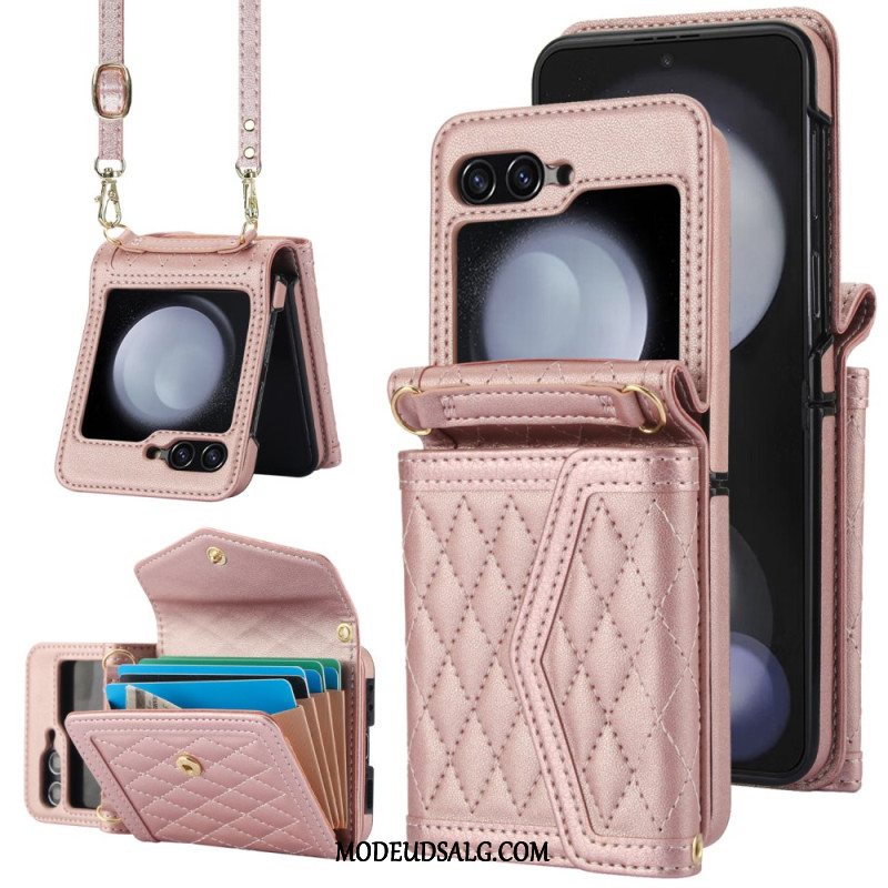 Cover Til Samsung Galaxy Z Flip 6 Crossbody Og Lanyard Kortholder