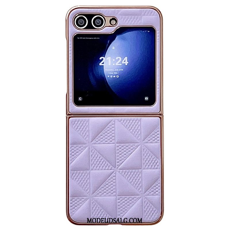 Cover Til Samsung Galaxy Z Flip 6 Quiltede Metaleffektkanter