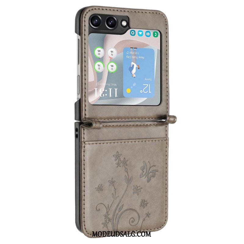 Cover Til Samsung Galaxy Z Flip 6 Sommerfugle Og Blomster