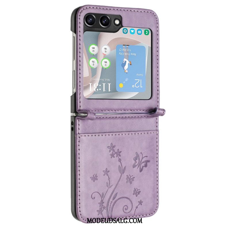 Cover Til Samsung Galaxy Z Flip 6 Sommerfugle Og Blomster