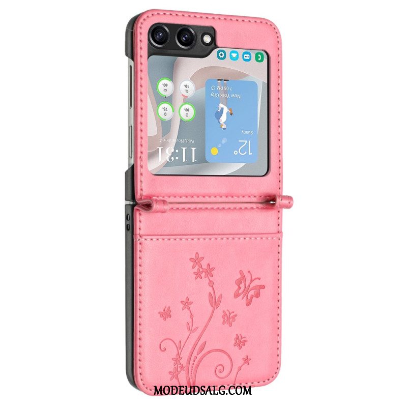 Cover Til Samsung Galaxy Z Flip 6 Sommerfugle Og Blomster