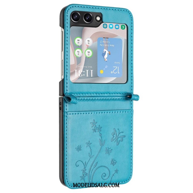 Cover Til Samsung Galaxy Z Flip 6 Sommerfugle Og Blomster