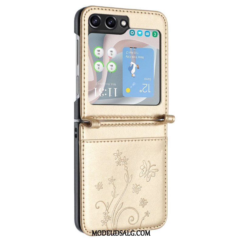 Cover Til Samsung Galaxy Z Flip 6 Sommerfugle Og Blomster