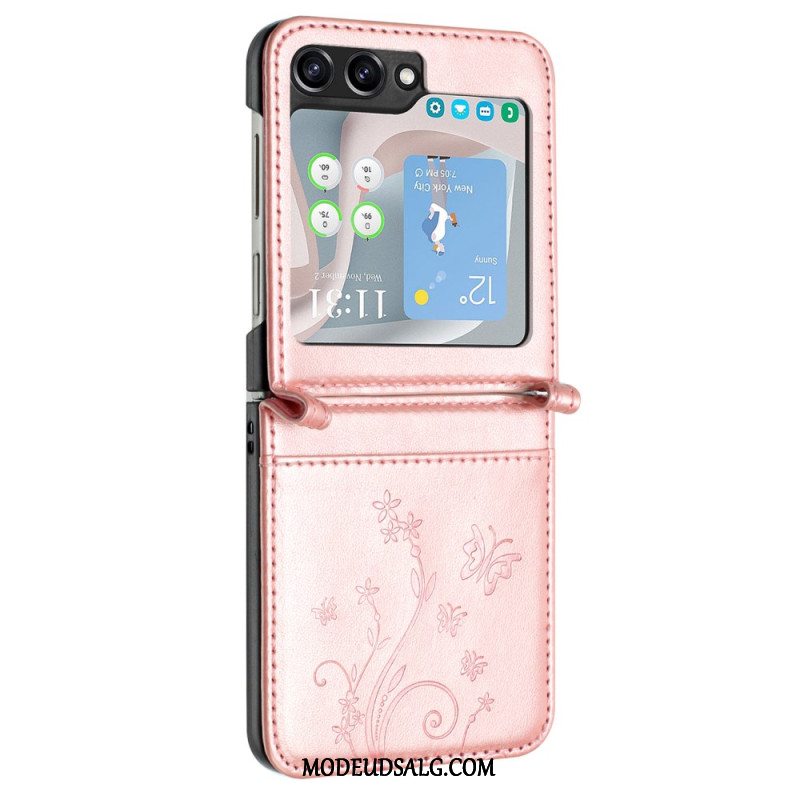 Cover Til Samsung Galaxy Z Flip 6 Sommerfugle Og Blomster