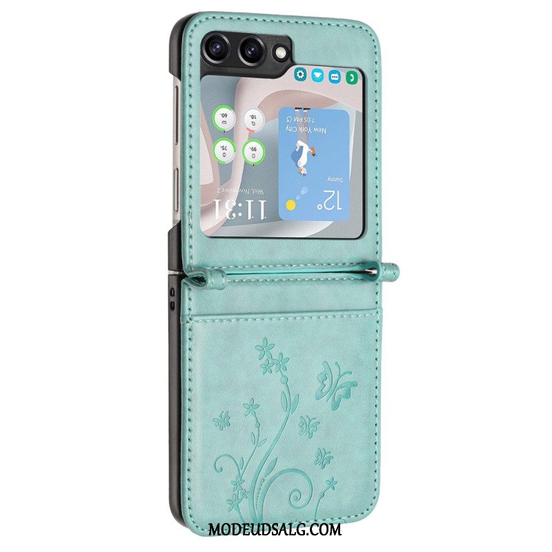 Cover Til Samsung Galaxy Z Flip 6 Sommerfugle Og Blomster