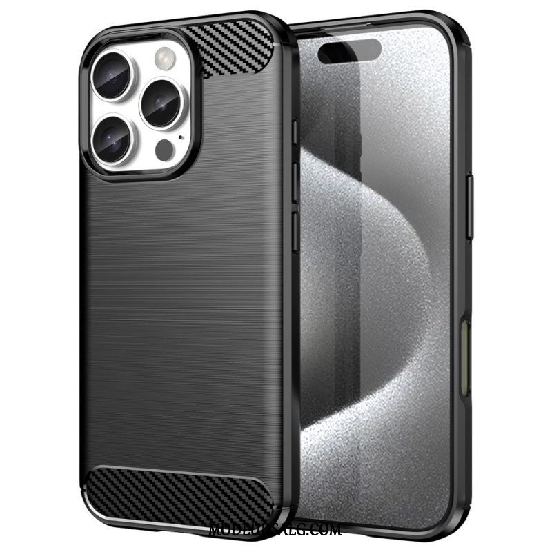 Cover Til iPhone 16 Pro Børstet Kulfiber