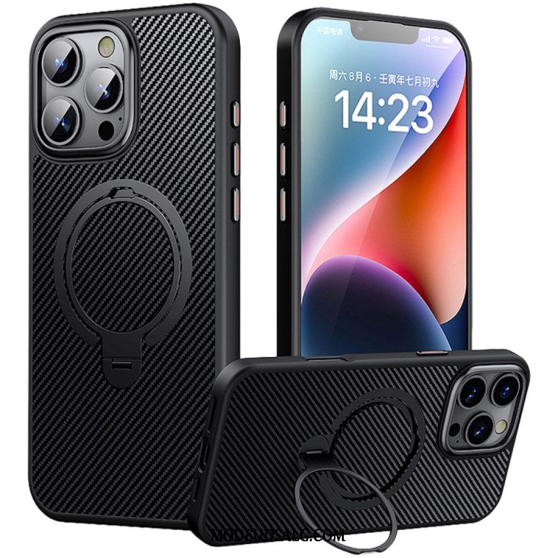 Cover Til iPhone 16 Pro Carbon Fiber Magnetic Support