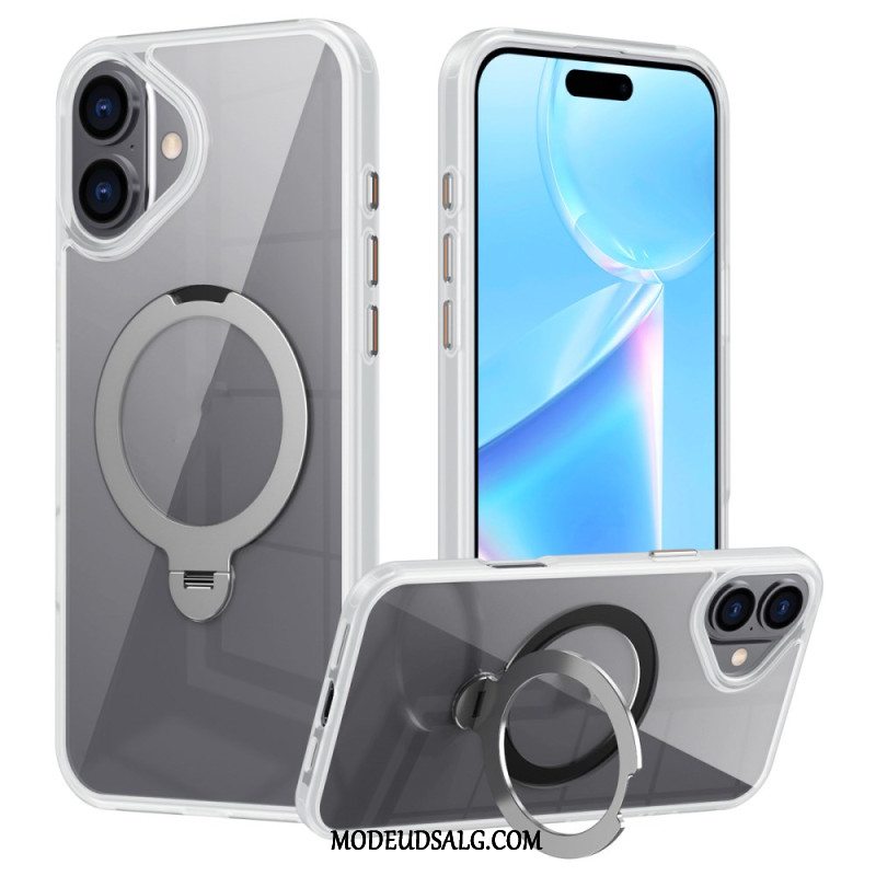 Cover Til iPhone 16 Transparent Magnetisk Ring-holder