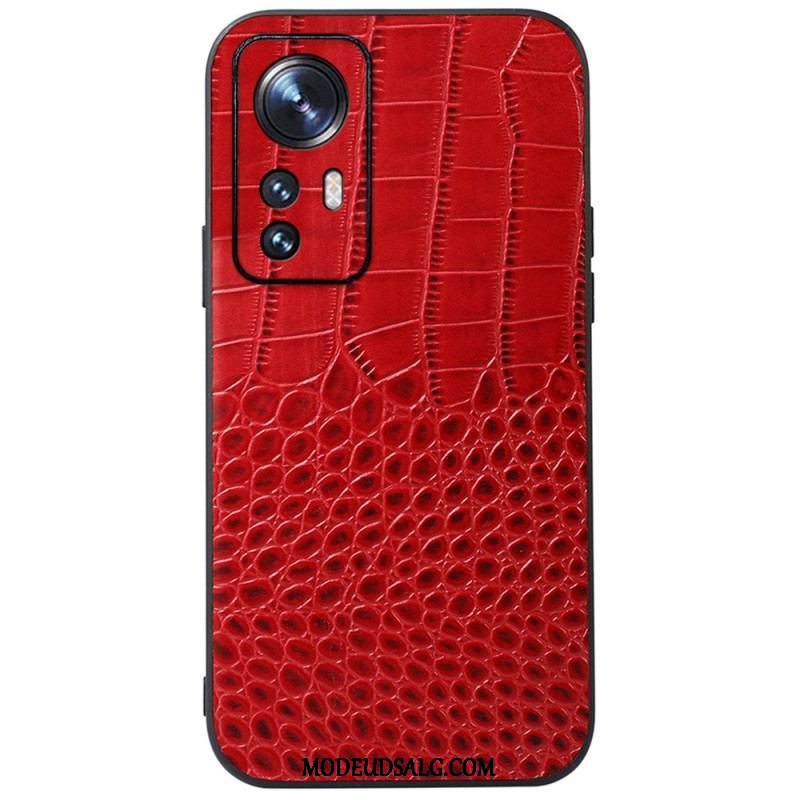 Cover Xiaomi 12 / 12X Ægte Crocodile Texture Læder