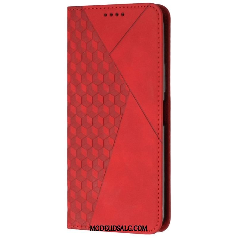 Cover Xiaomi 12 Lite Flip Cover Stil Læder 3d Mønster