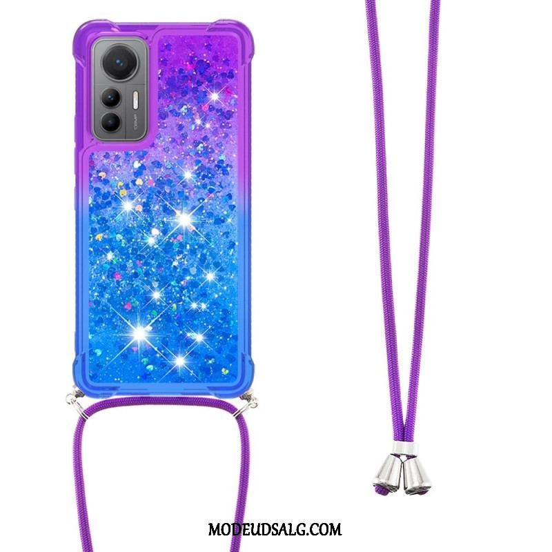 Cover Xiaomi 12 Lite Med Snor Glitter Silikonesnor