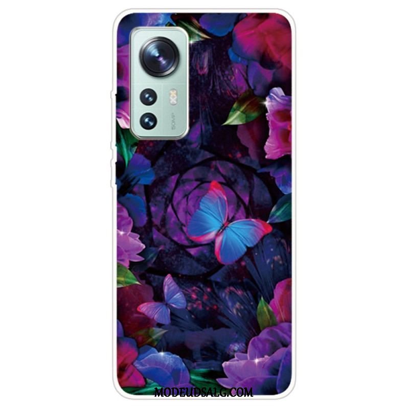 Cover Xiaomi 12 Pro Silikone Sommerfugle