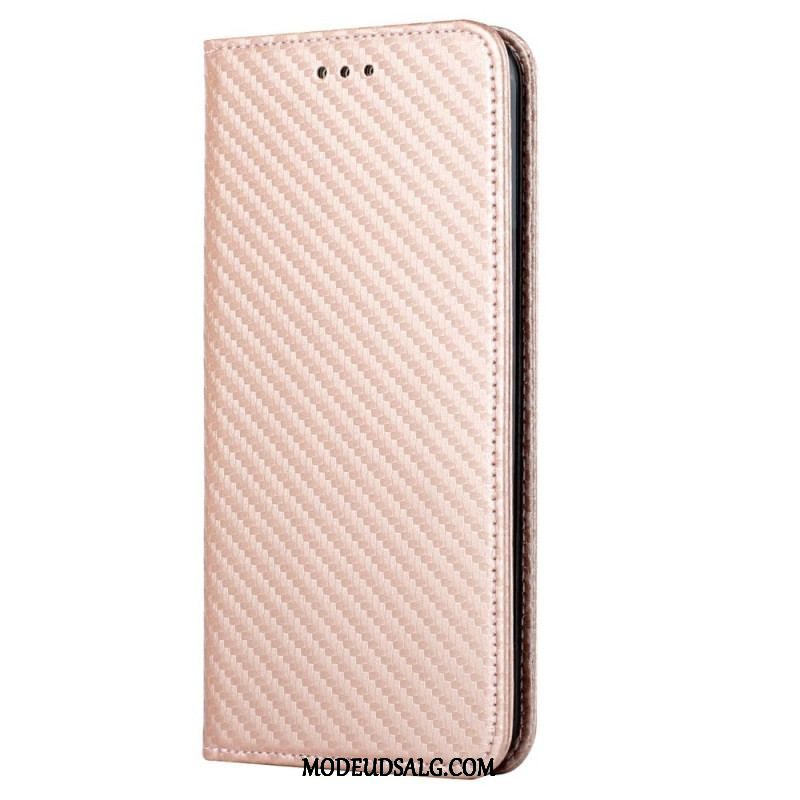 Cover Xiaomi 12T / 12T Pro Flip Cover Kulfiber Med Snor