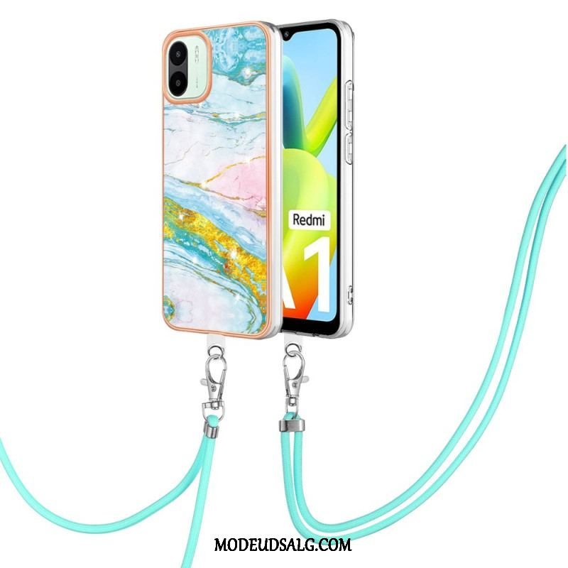 Cover Xiaomi Redmi A1 Med Snor Snøre I Marmorstil