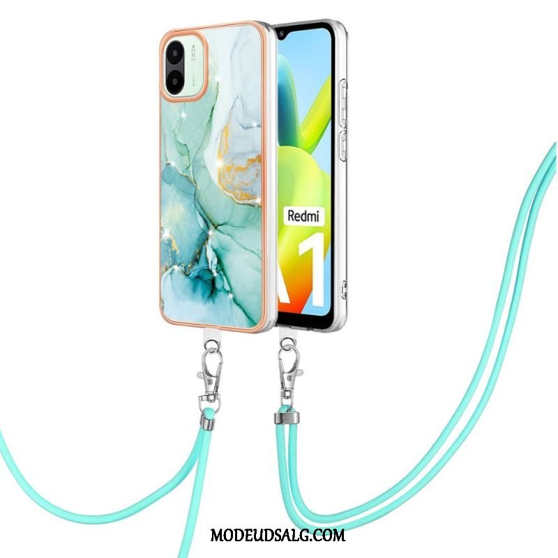 Cover Xiaomi Redmi A1 Med Snor Snøre I Marmorstil