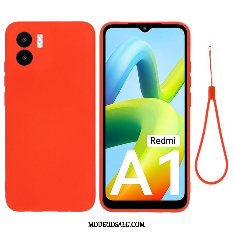 Cover Xiaomi Redmi A1 Med Snor Strappy Flydende Silikone