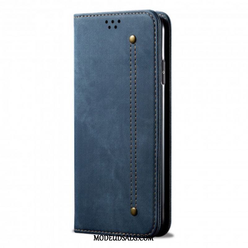 Cover Xiaomi Redmi Note 10 / 10S Flip Cover Denim Stof