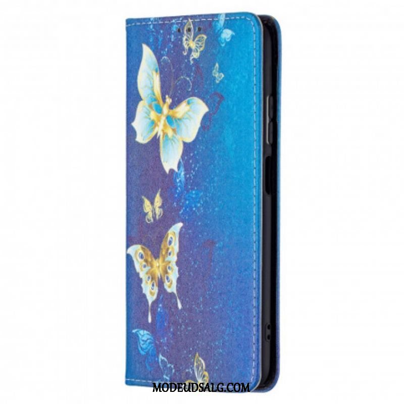 Cover Xiaomi Redmi Note 10 / 10S Flip Cover Farverige Sommerfugle