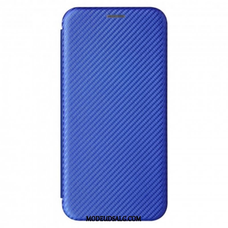 Cover Xiaomi Redmi Note 10 / 10S Flip Cover Kulfiber Med Støttering