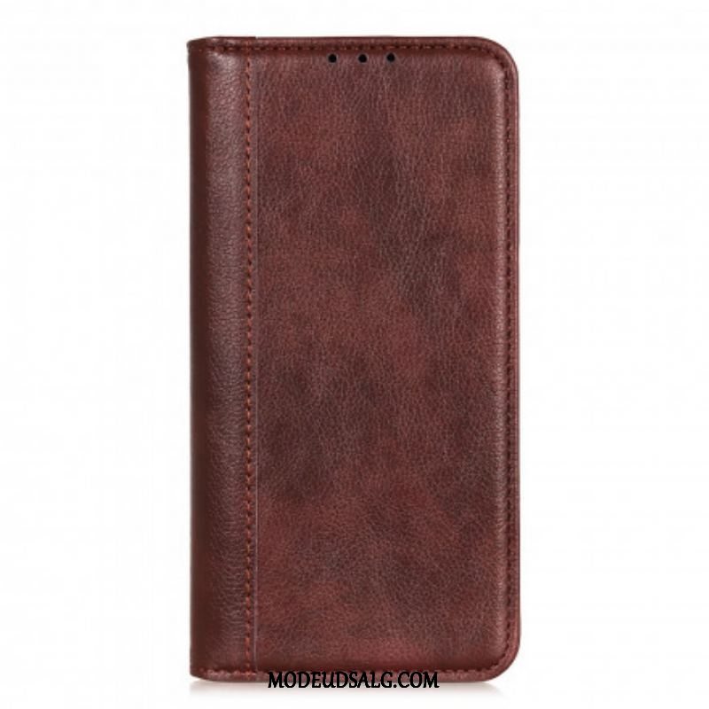 Cover Xiaomi Redmi Note 10 / 10S Flip Cover Litchi Split Læderversion