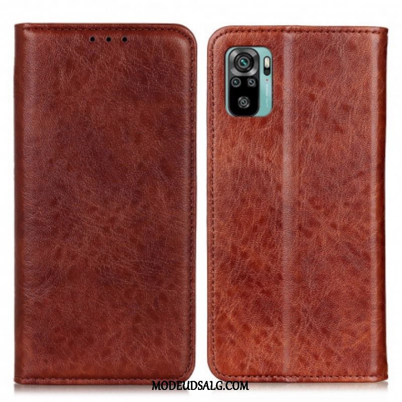 Cover Xiaomi Redmi Note 10 / 10S Flip Cover Tekstureret Lædereffekt