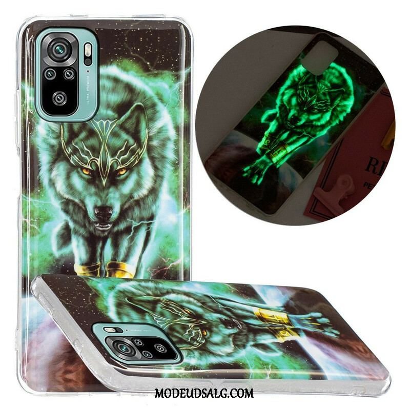 Cover Xiaomi Redmi Note 10 / 10S Fluorescerende Wolf Series