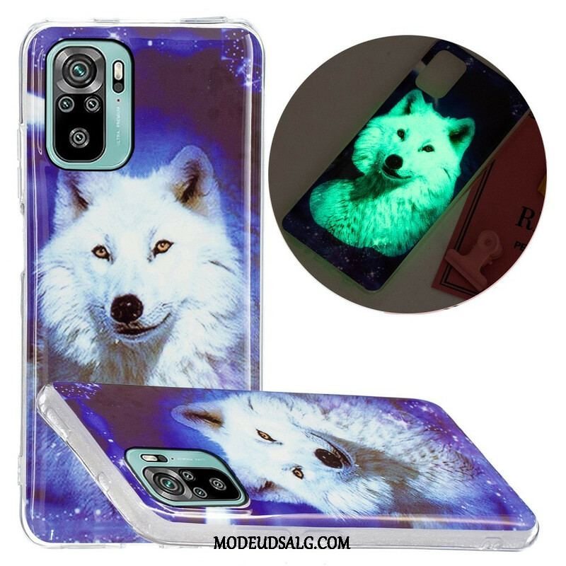 Cover Xiaomi Redmi Note 10 / 10S Fluorescerende Wolf Series