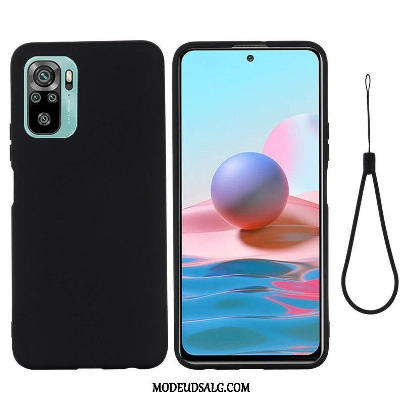 Cover Xiaomi Redmi Note 10 / 10S Flydende Silikone Med Snor