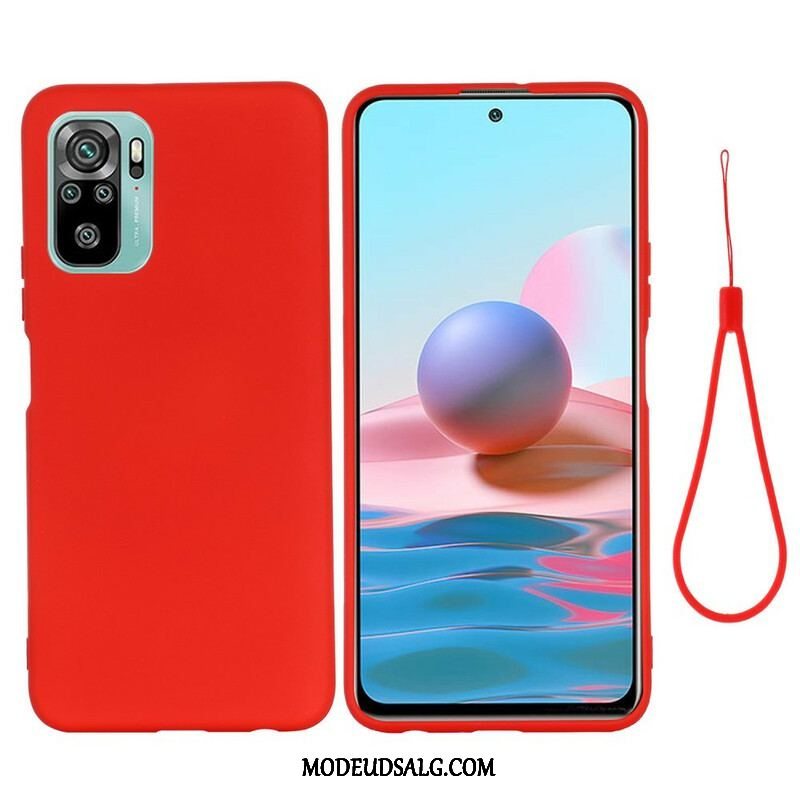 Cover Xiaomi Redmi Note 10 / 10S Flydende Silikone Med Snor