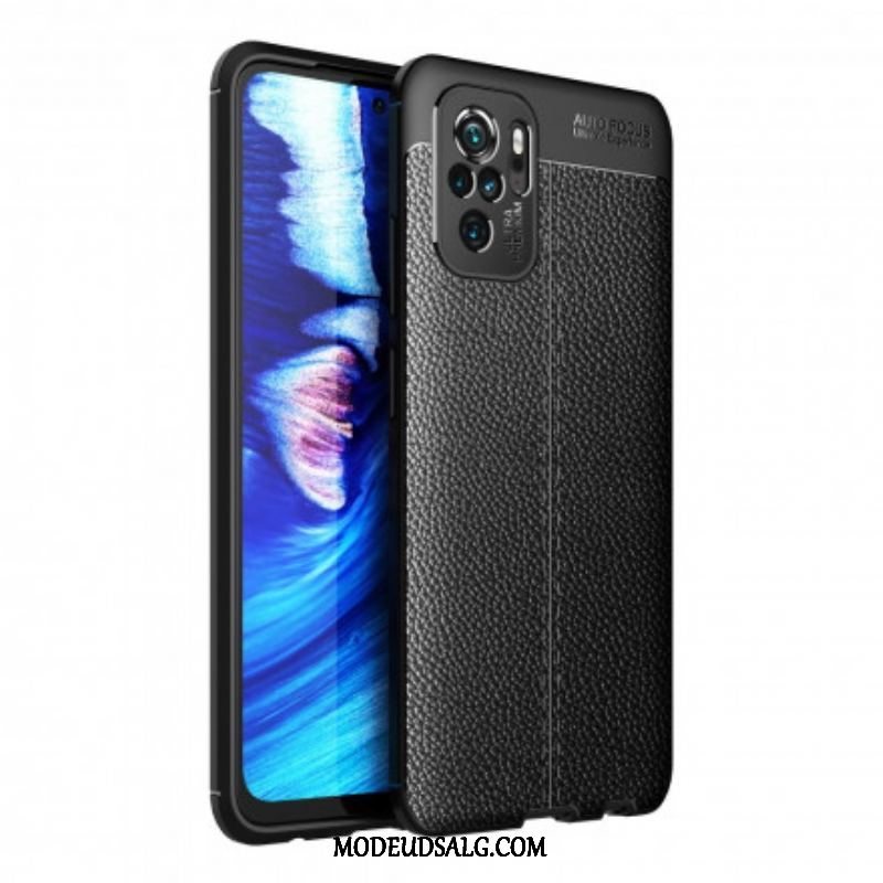 Cover Xiaomi Redmi Note 10 / 10S Lædereffekt Litchi Dobbelt Linje