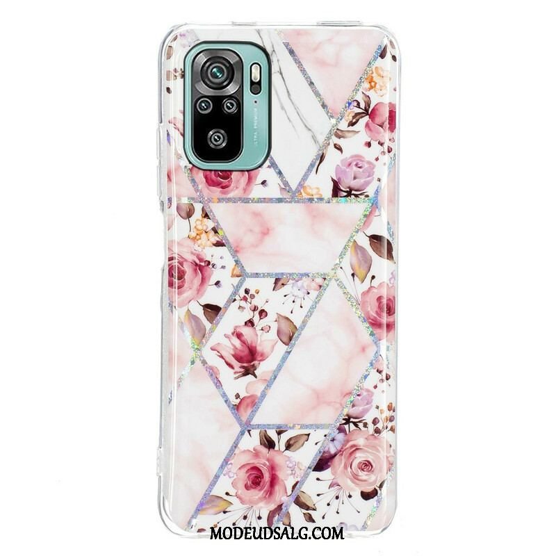 Cover Xiaomi Redmi Note 10 / 10S Marmorerede Blomster